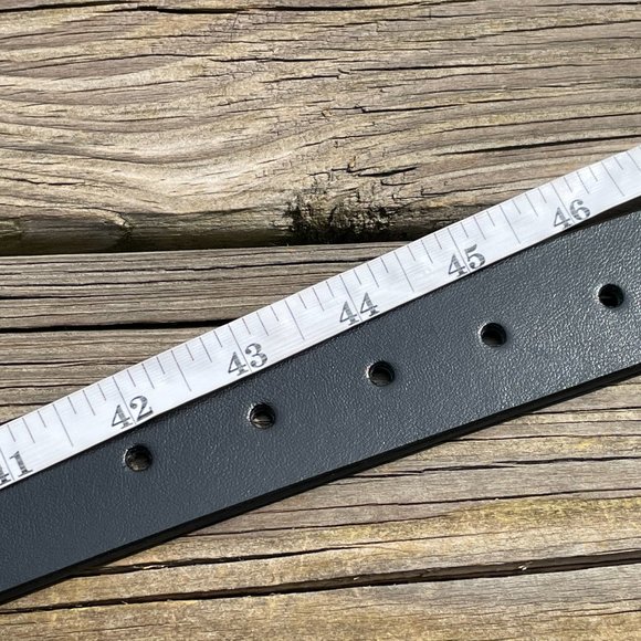 Men's Handmade Leather Belt Black Size 43/44 Handmade in Pakistan - Picture 14 of 14